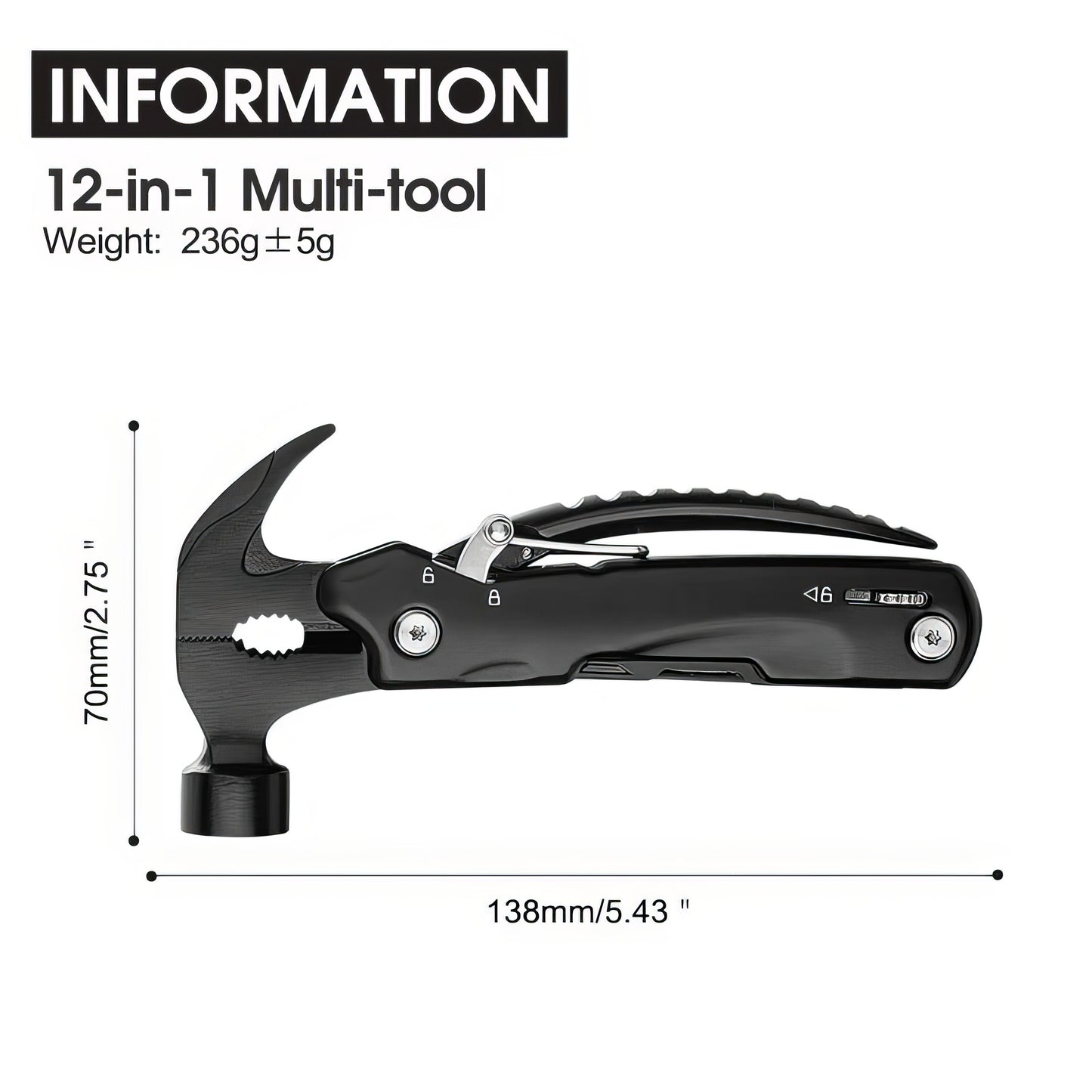 Marteau multi-outil 12 en 1